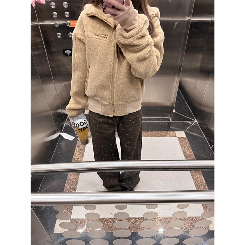 1506-1/MK32631/P76复古时尚毛领连帽休闲百搭气质感宽松上衣男女,男装卫衣,星座1506-1