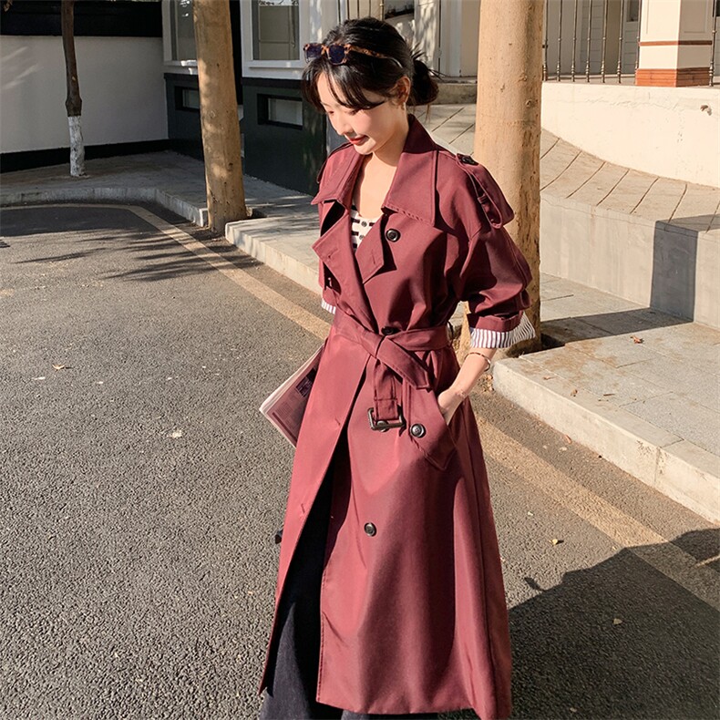 【2025春款现货】经典简约设计感时尚袖口风衣088-7701p145k198,女装风衣,2C088