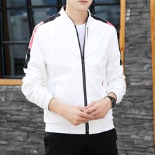 夹克男薄款春秋季新款宽松休闲印花立领中年男士爸爸装外套潮，男装夹克，电商B212（原钱塘6029）