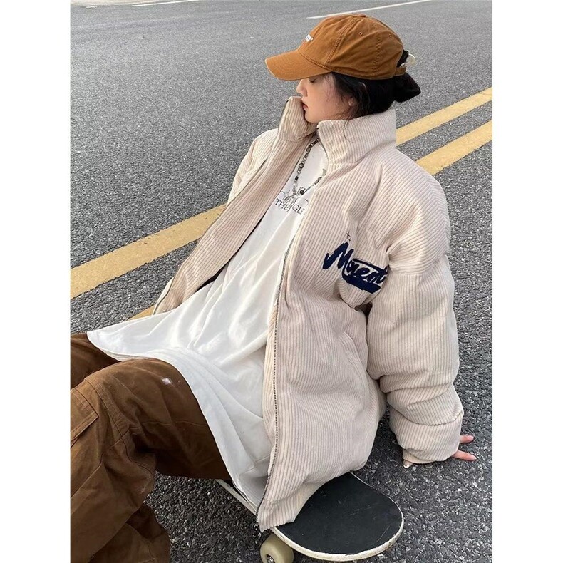 1506-1/M2-M80551棉衣/P81复古美式灯芯绒刺绣棉衣棉服男女ins潮图片