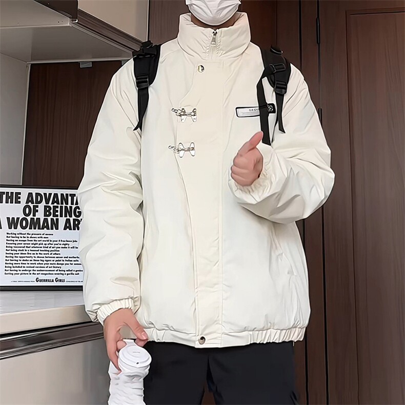 MY102J/P85冬季新款飞机扣棉衣男新中式加棉加厚棉袄外套新款棉服,男装棉衣,电商基地A050