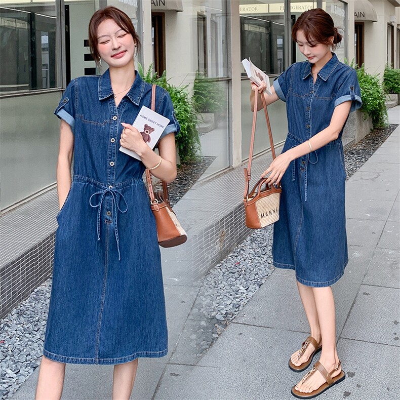 2567-牛仔休闲时尚连衣裙，女装连衣裙，浙宝二楼018