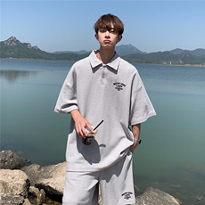 polo领短裤套装女学生宽松显瘦休闲运动服两件套TZ08310B-1-P20，男装牛仔裤，星座310B-1
