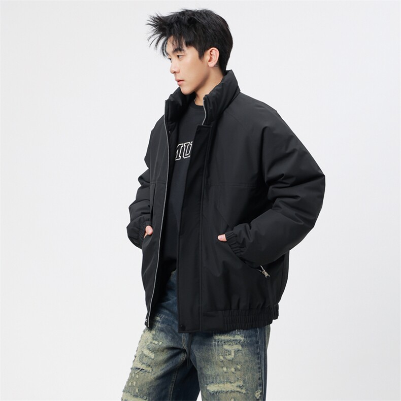 自家图有视频加棉加厚潮牌防风防寒保暖立领外套棉服M2571p85,男装棉衣,电商D315