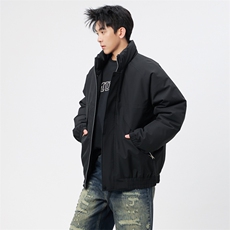 自家图有视频加棉加厚潮牌防风防寒保暖立领外套棉服M2571p85，男装棉衣，电商D315