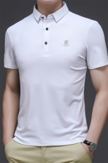 2023夏季新款短袖t恤男士休闲潮流中年纯色POLO衫男装上衣服，男装T恤，电商B212（原钱塘6029）