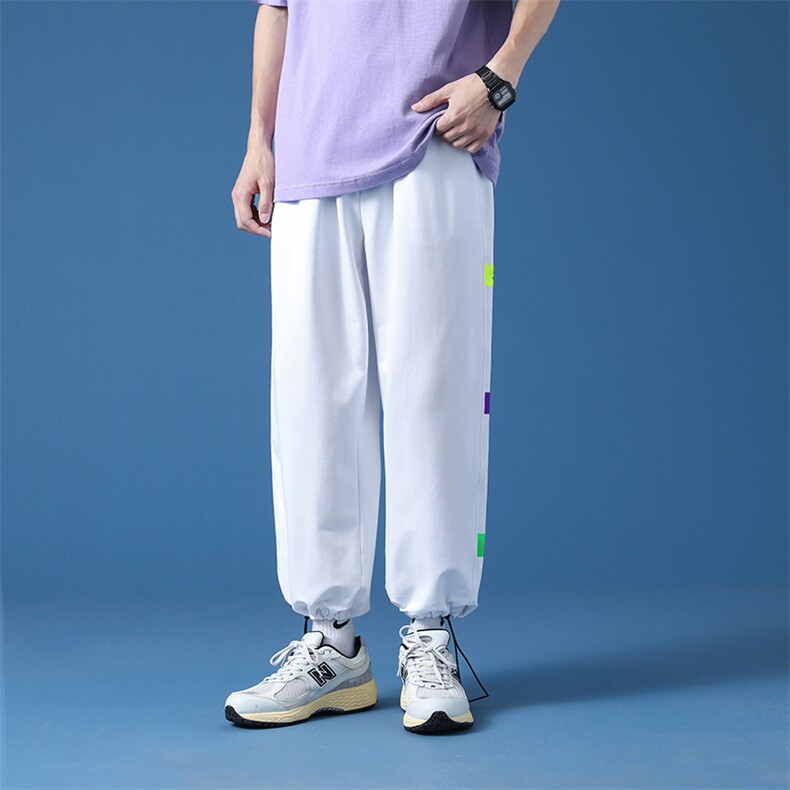 休闲男港风运动裤春夏季宽松韩版潮流九分韩版A161-2-K688-P45,男装休闲裤,电商A161-2