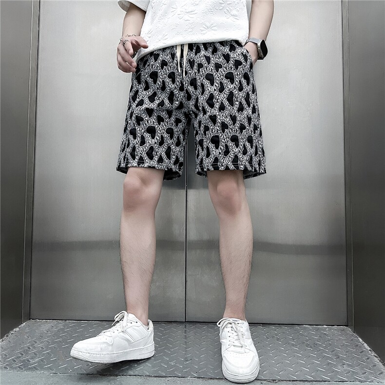 301C-DK30-48控68提花休闲短裤男潮牌痞帅高级感社会小伙店主风,男装牛仔裤,星座301C（原B323）