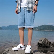 2021夏季新款牛仔裤潮流时尚短裤男装五分裤子DS794T，男装牛仔裤，电商A102