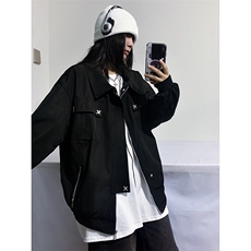 B221美式ins高街暗黑金属感宽松休闲外套上衣SY2303-P90控118，男装夹克，电商B221
