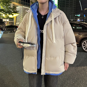 冬季假两件冬季外套韩版连帽加厚棉服运动休闲外套MY5062 P-70图片