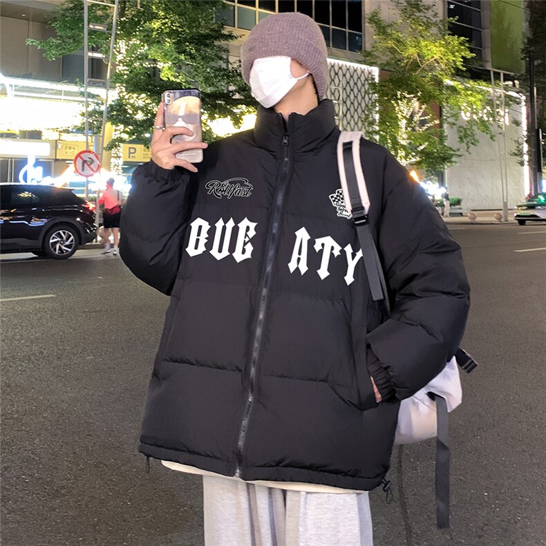 港风23冬季时尚百搭宽松字母印花潮流棉服外套TPMY6258TP85控138,男装棉衣,电商A268A