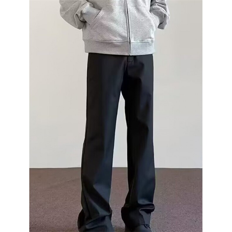 痞帅微喇裤子男韩风垂感加绒西裤ins休闲显瘦直筒西装裤XK017,男装西服套装,星座1116A（原606A-3）