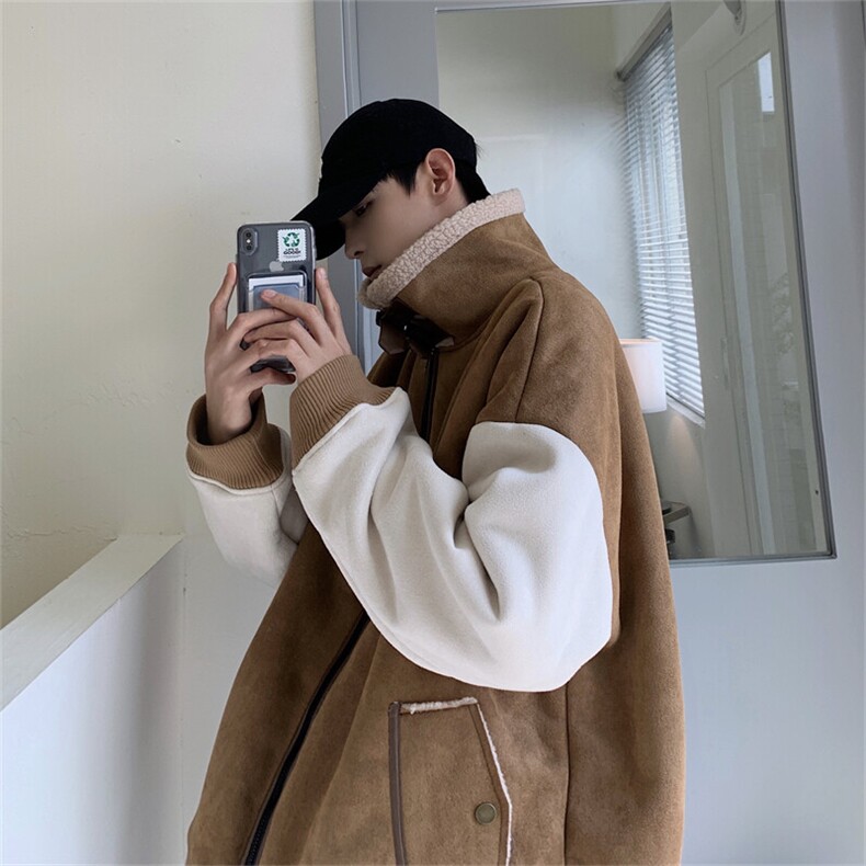 现货不缺货皮毛一体羊羔毛棉衣加绒加厚棉服1209-1-MY12-P118，男装棉衣，星座1209-1