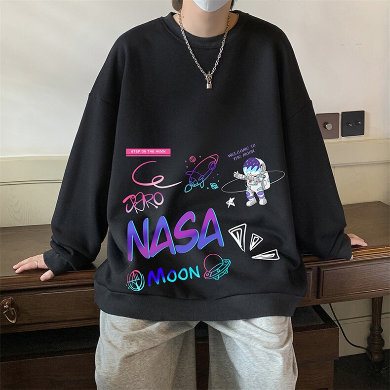 圆领卫衣男大码加厚加绒长袖t恤男S6186-P28加绒款-P33,男装卫衣,电商A040