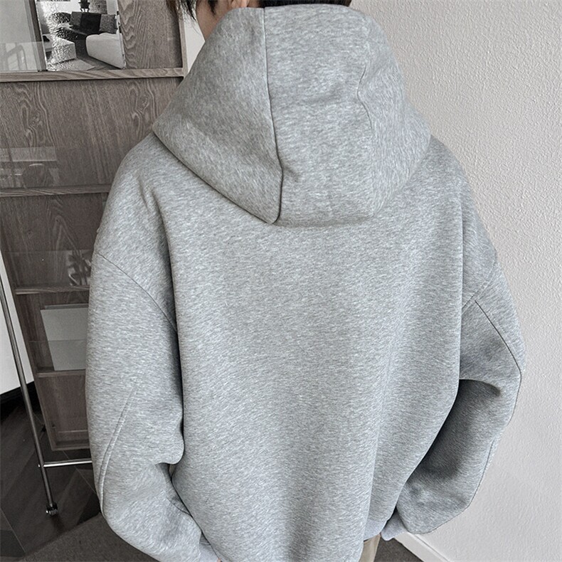 WY607-P55美式廓形cleanfit慵懒风连帽卫衣外套,男装卫衣,星座1503