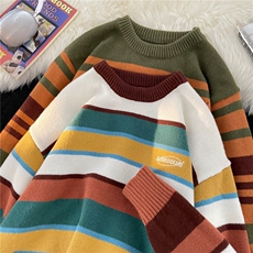 圆领毛衣针织衫男潮牌帅气秋打底衫男气质修身上衣MY03129-P52，男装T恤，星座308B-2