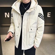 DS-A225-2025冬季标新款羽绒服男士短款连帽加厚工装羽绒外套，男装羽绒服，电商A225