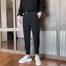 冰丝休闲裤潮流韩版九分裤白色裤子潮牌男夏季薄款西裤，男装西裤，星座410-6（原星座1304-1）