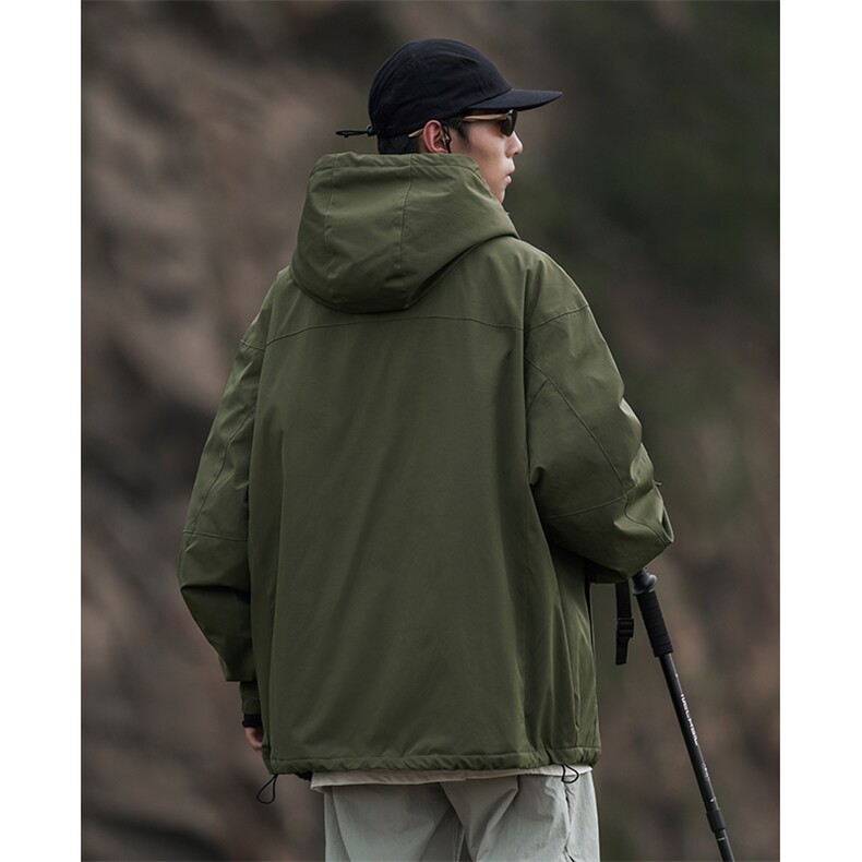 24冬双板防水保暖山系户外滑雪服男士加棉加厚中性风外套M70-P140,男装棉衣,电商A001-1