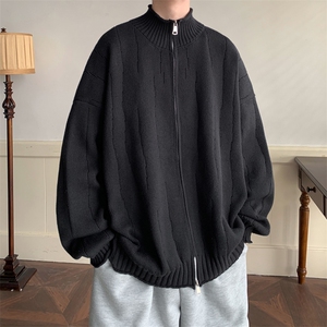 抖音高品质现货宽松慵懒风针织衫外套男毛衣开衫W55-特P55图片