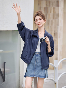 轻薄防晒衣女2025夏新款时尚宽松透气小个子休闲短款巨好看短外套图片