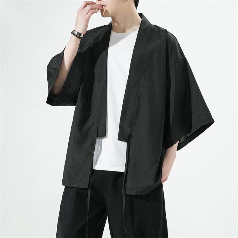 风夏季薄款冰丝男士七分袖防晒服网红高街半袖风衣222特p25，男装防晒衣，星座815（原A203）