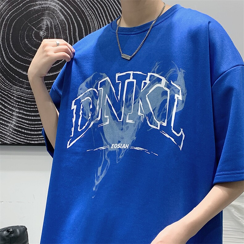 2025夏季原创设计港风oversize宽松休闲T恤B266-DX08-P30,男装T恤,星座B257-1