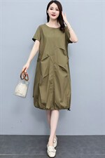 纯棉连衣裙女2024年新款夏季宽松大码遮肚子妈妈显瘦气质中长裙子，女装连衣裙，妃曼