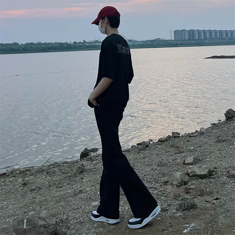 现货抖音得物品质黑色弹力修身直筒牛仔裤量大价格还可谈,男装牛仔裤,星座310A-4