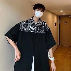 2022衬衫男士短袖韩版宽松潮流帅气休闲学生衬衫CJ318P30，男装衬衫，星座1116-2