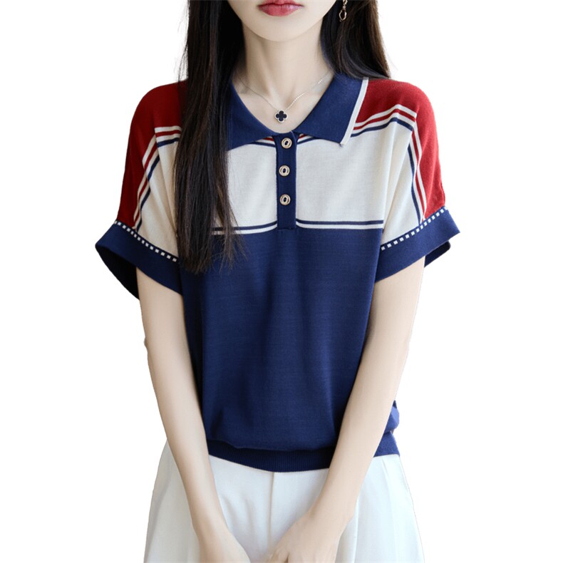 夏季新款简约天丝莱赛尔短袖女宽松百搭显瘦时尚休闲上衣,女装T恤,唐诺