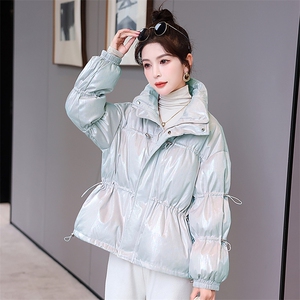 短羽绒服冬季女2024年新款泡芙感立领时尚宽松显瘦白鸭绒面包服图片