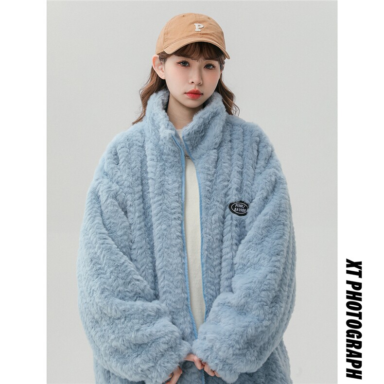 兔毛棉衣外套加厚棉服厚夹克港风日系棉袄1016-1W65P145K188,男装夹克,星座1016-1（原电商B408-1）