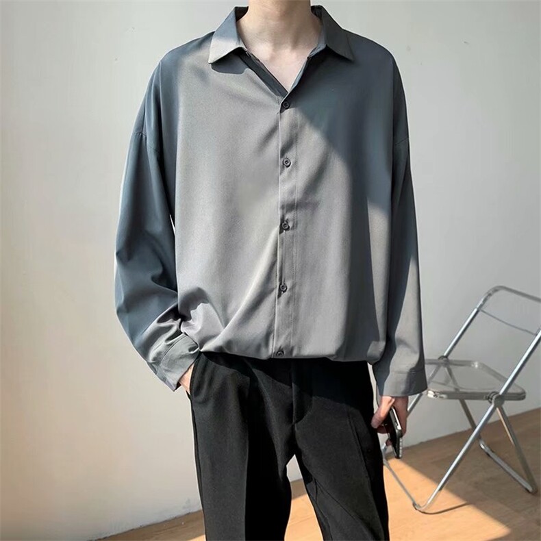 男春季衬衫港风日系长袖衬衫C23P26,男装衬衫,星座1116-2