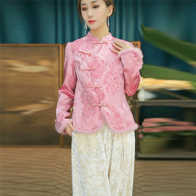 现货2024春季新款简约刺绣盘扣衬衫新中式穿搭上衣B04,女装衬衫,非你不可新中式