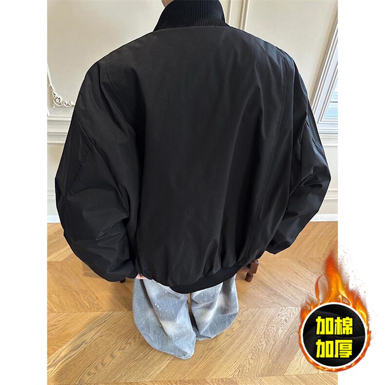 1506A/GJM-D50/P74冬季立领飞行夹克廓形高街棒球服加棉加厚外套1,男装夹克,星座1506A