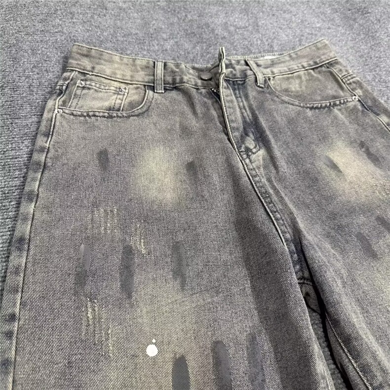 839-P41欧洲站2025夏季薄款牛仔裤男小脚修身潮牌,男装牛仔裤,电商B323A
