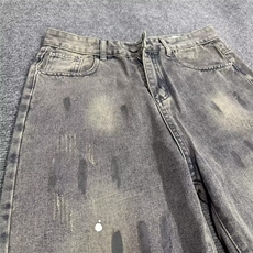 839-P41欧洲站2025夏季薄款牛仔裤男小脚修身潮牌，男装牛仔裤，电商B323A