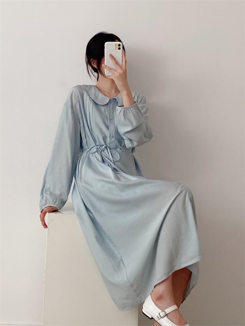 【现货】2022早春新款娃娃领连衣裙，女装连衣裙，FMV(1F)