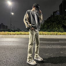 美式高街水洗做旧牛仔裤男女同款ins渐变复古直筒裤潮YD754-P50，男装牛仔裤，电商A178