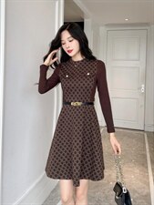 秋冬连衣裙补单，女装连衣裙，红 日