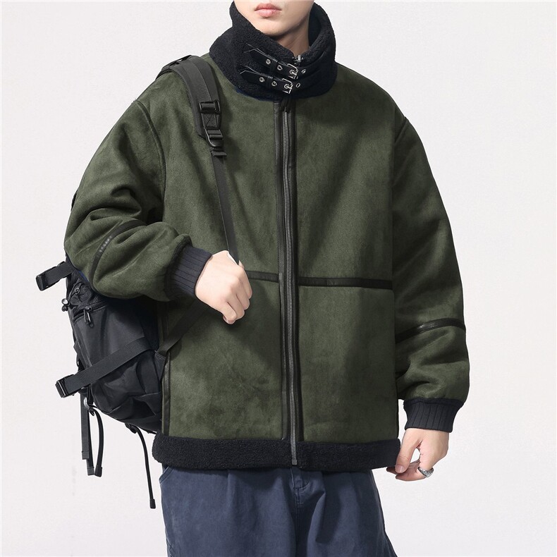 2025秋冬新款翻领两面可穿男款棉服W0098-P159,男装棉衣,电商D215