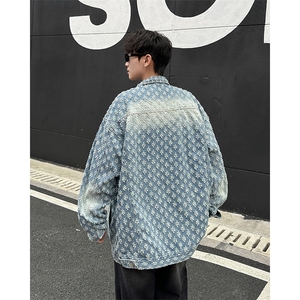 CL9971-P65 潮牌牛仔外套男秋冬季设计高级感痞帅夹克装2025新款图片