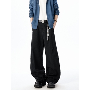 XT091秋冬高品300g平纹面料褶位背面拼接弯刀休闲裤(P58X98)10图片