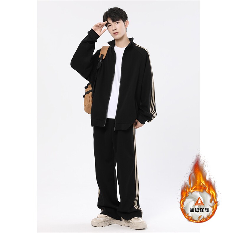 加绒加厚开衫卫衣运动套装WJ4632-特P58控108/KJ8565-特P45控88,男装休闲套装,电商A007