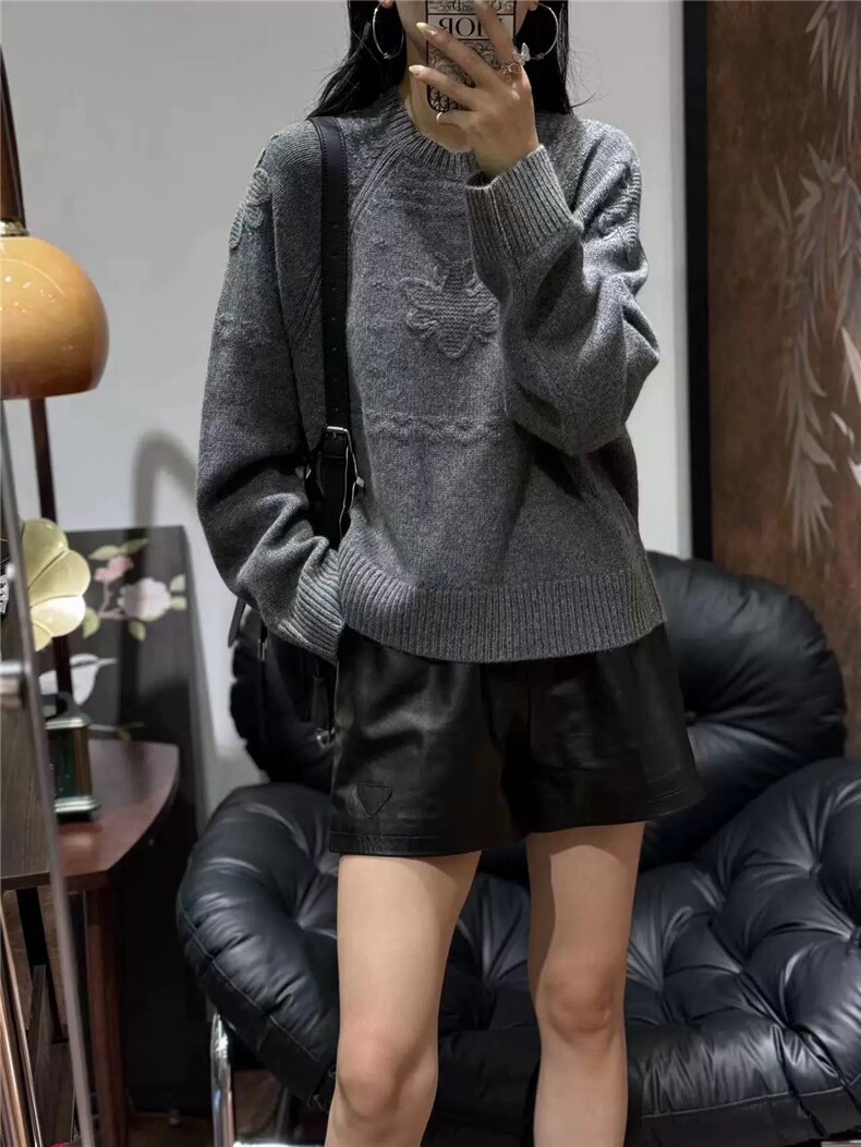 羊绒衫女秋冬新款圆领宽松毛衣百搭时尚针织打底衫,女装羊绒衫,大千羊绒