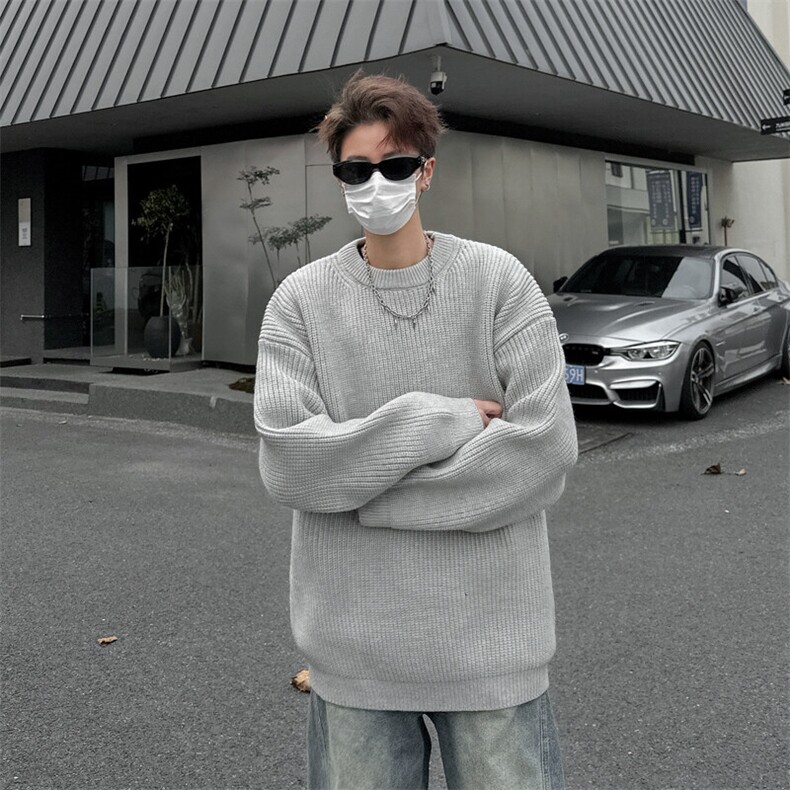 美式复古cleanfit毛衣男冬季圆领套头内搭打底针织衫潮MY0501-P60,男装针织衫/毛衣,星座308B-2