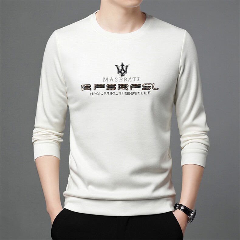 YAJ-F9030春季新款2023男士休闲圆领卫衣长袖套头外套时尚T恤P50图片