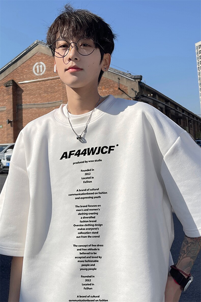 量大优供视频重磅麂皮绒短袖T恤男JPDX221-特P19,男装T恤,电商B367